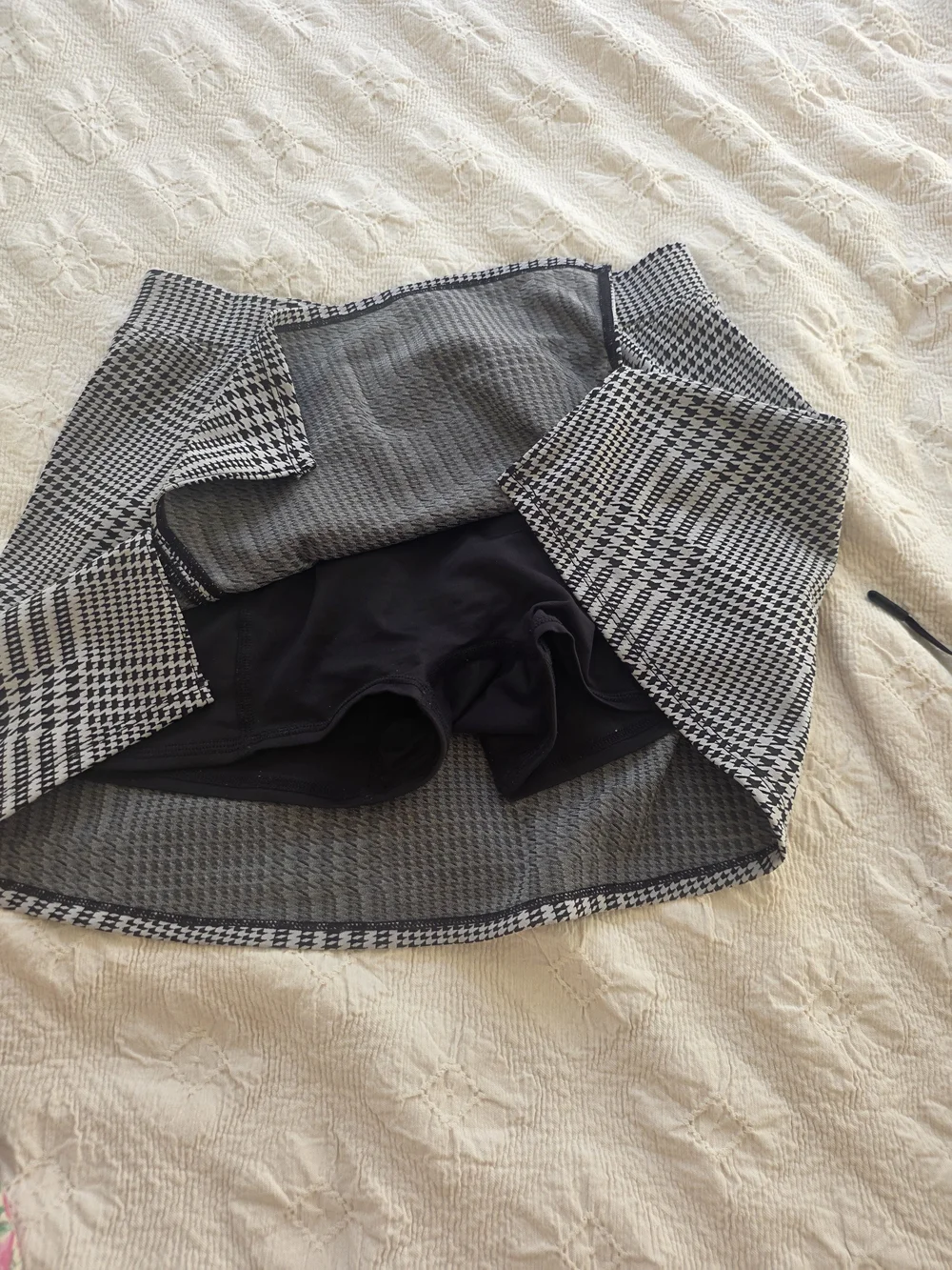 Black and White Plaid Women's Skirt